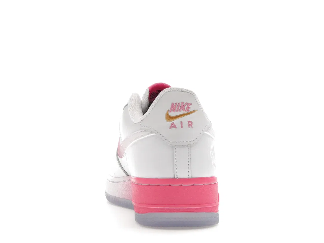 Детские кроссовки Lifestyle Nike Air Force 1 Low LV8 San Francisco Chinatown Lotus Flower, White/Lotus Pink-Yellow Gold-Blue Jay-Pink Foam-Black — фото 4