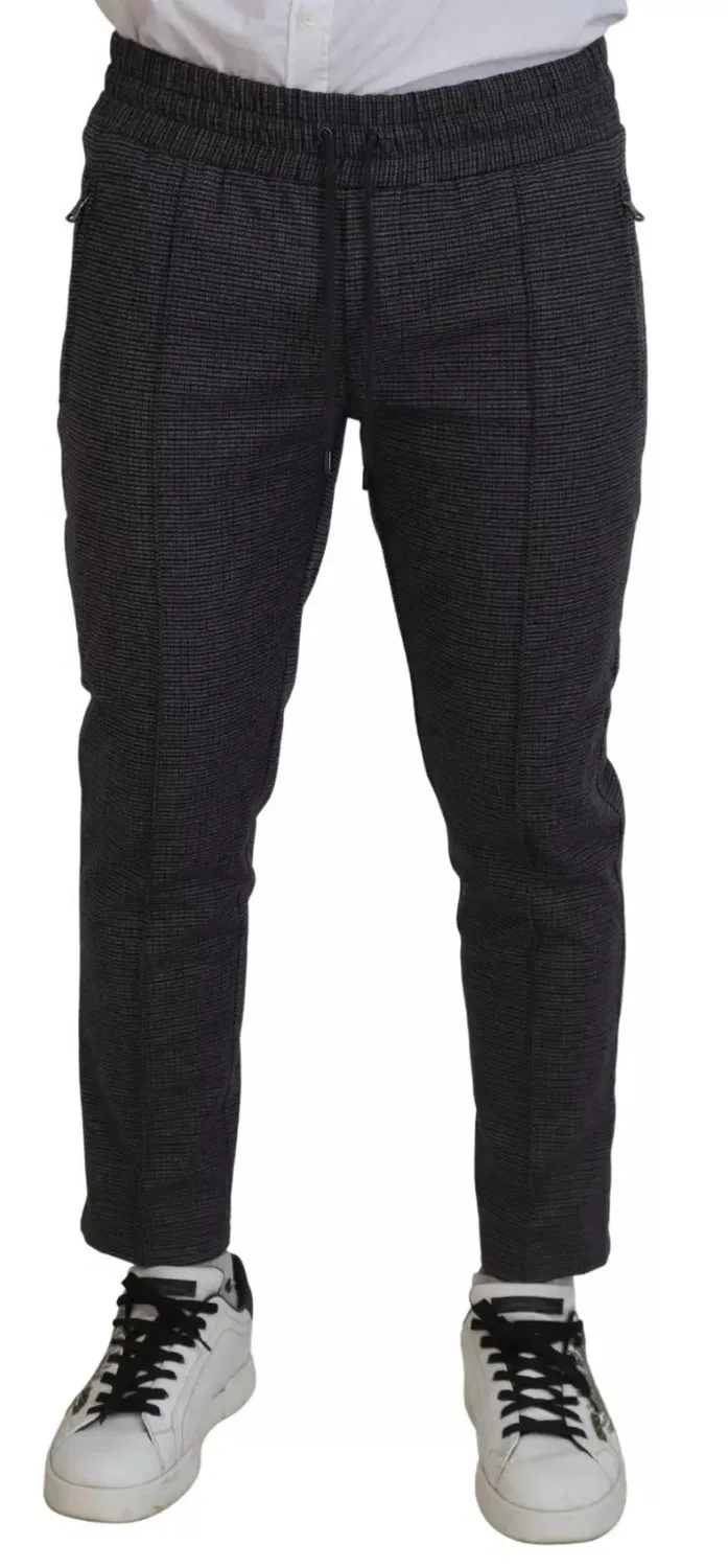 Мужские брюки-скинни с полосатым принтом 48 IT Skinny Pants Dolce & Gabbana, Gray — фото 4