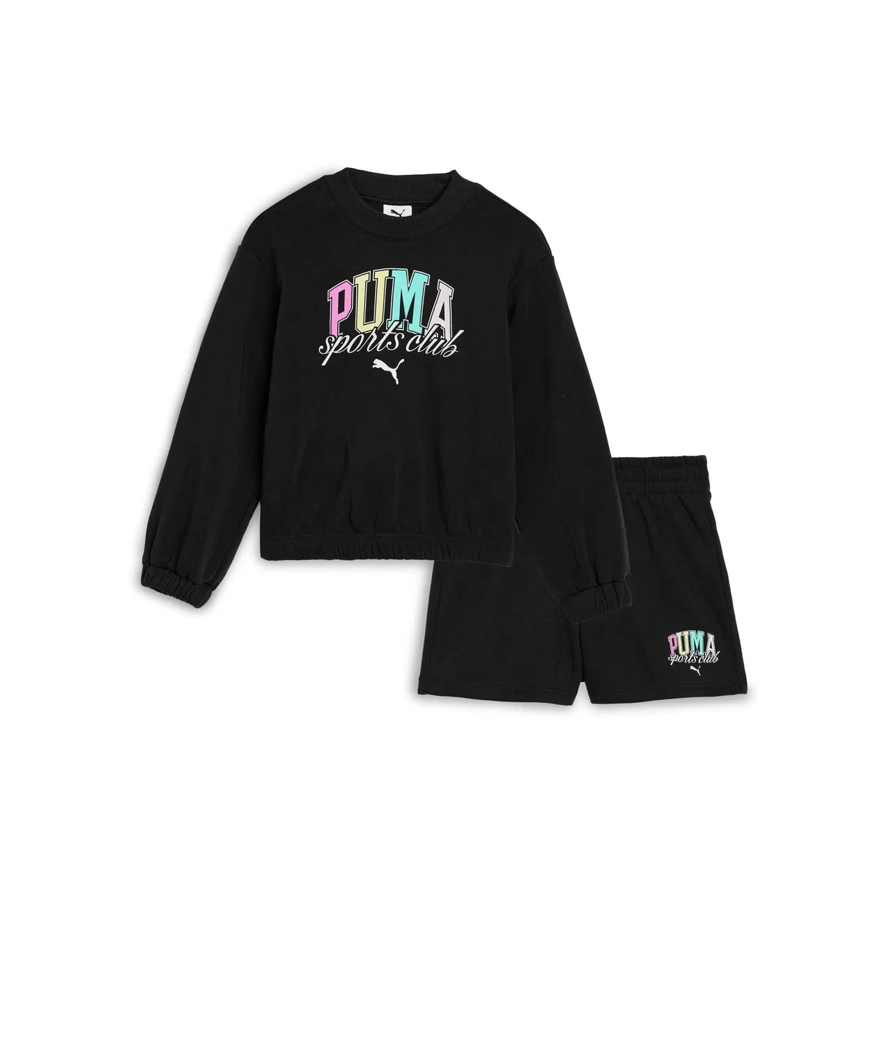 Комплект из пуловера с круглым вырезом и шорт (для детей постарше) Puma Kids, Black