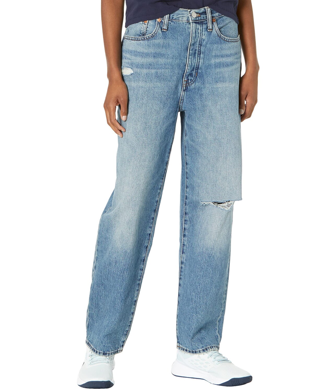 

Джинсы Madewell, The Dad Jeans in Duane Wash: Ripped Edition