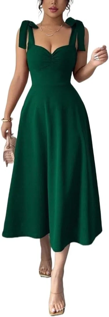 Женское элегантное платье-ками с запахом Dark Green