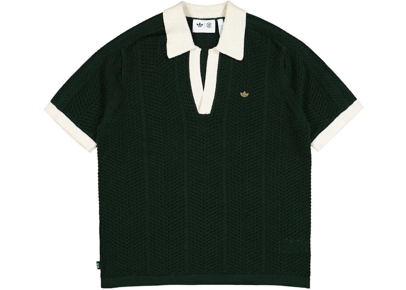 Мужское поло Adidas x CLOT Knit Polo, Green Night