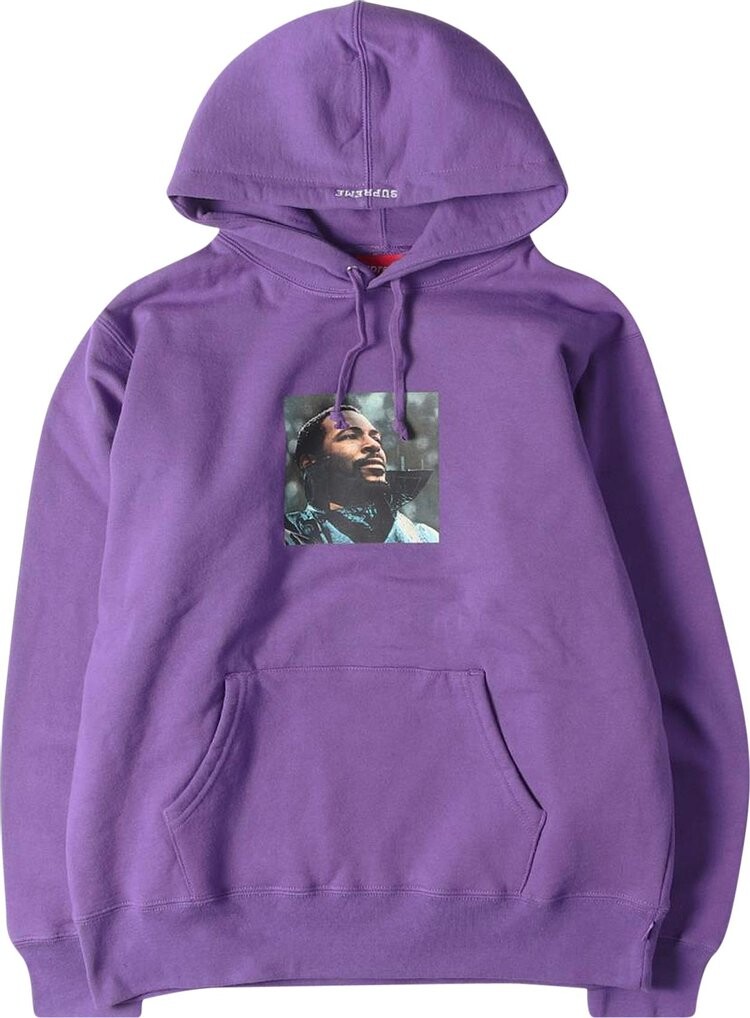 Толстовка Supreme Marvin Gaye Hooded Sweatshirt 'Violet', фиолетовый — фото 2