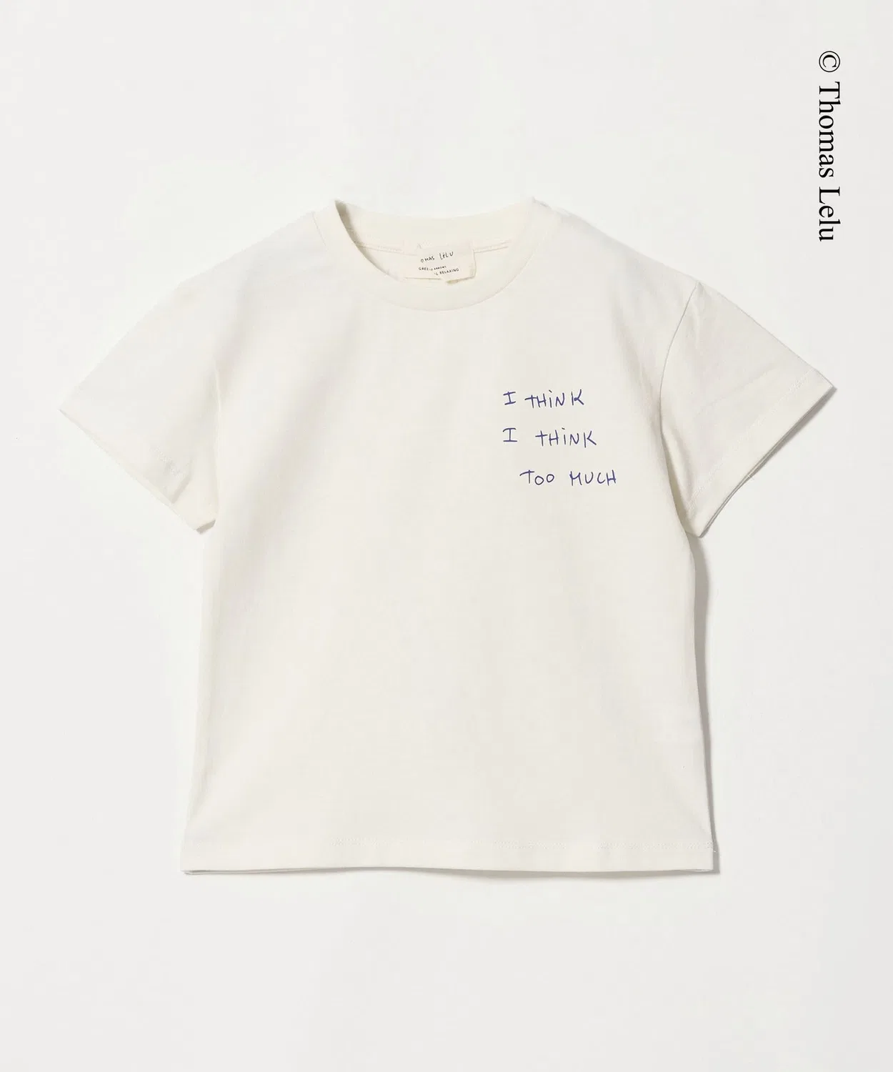 Детская футболка с принтом Thomas Lelu green label relaxing, Off White
