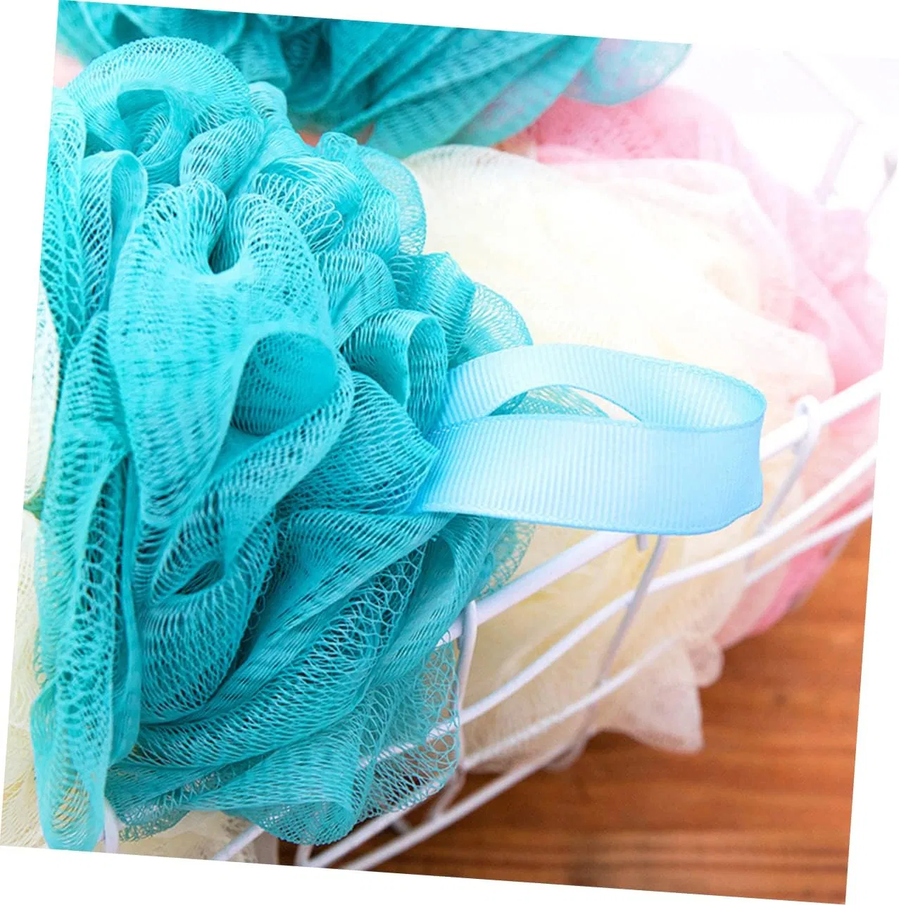 Мочалка для душа, Mesh Body Sponge, Healeved, набор 6 шт, 9x9x9 см — фото 2
