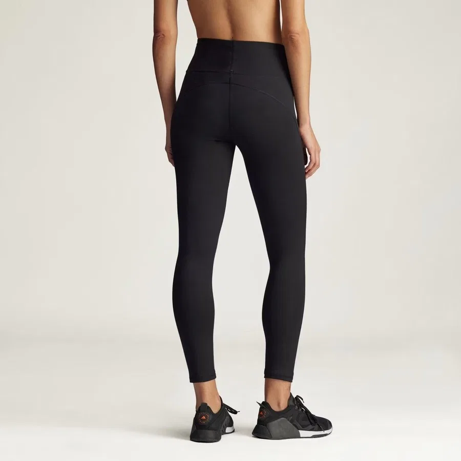 Леггинсы с высоким поясом By Stella McCartney 7/8 Yoga adidas, Черный — фото 2
