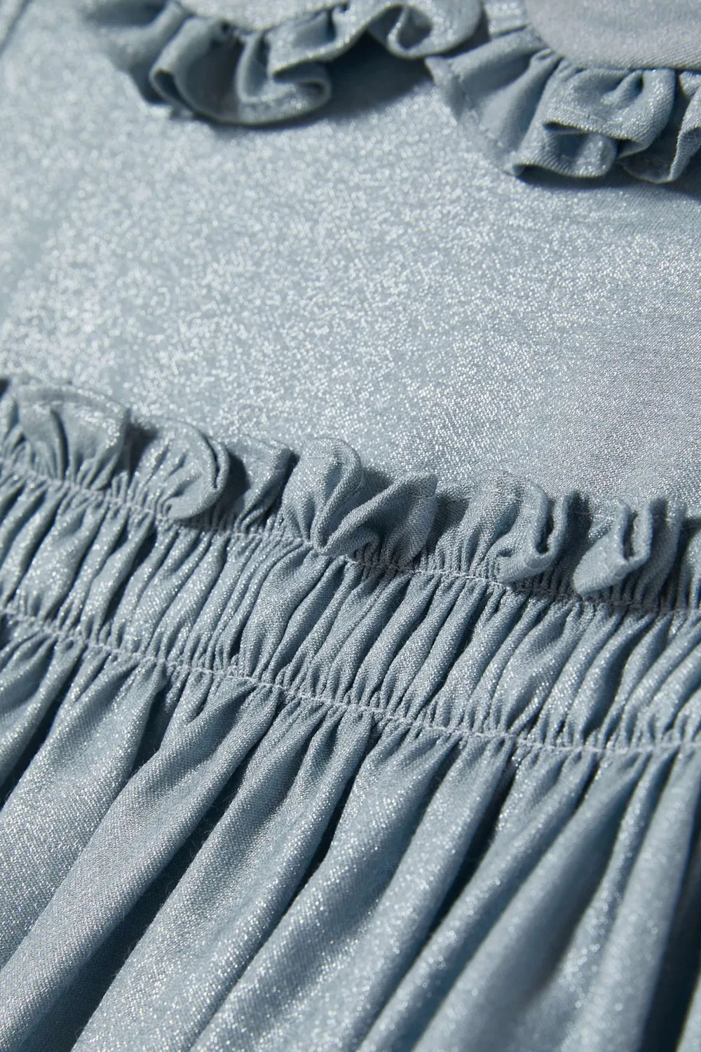 Платье с воланами Shimmering Ruffle Emporio Armani, синий — фото 3