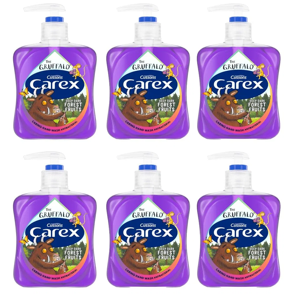Антибактериальное жидкое мыло для рук Carex Gruffalo Deep Dark Forest Fruits, 6 x 250 мл, Purple