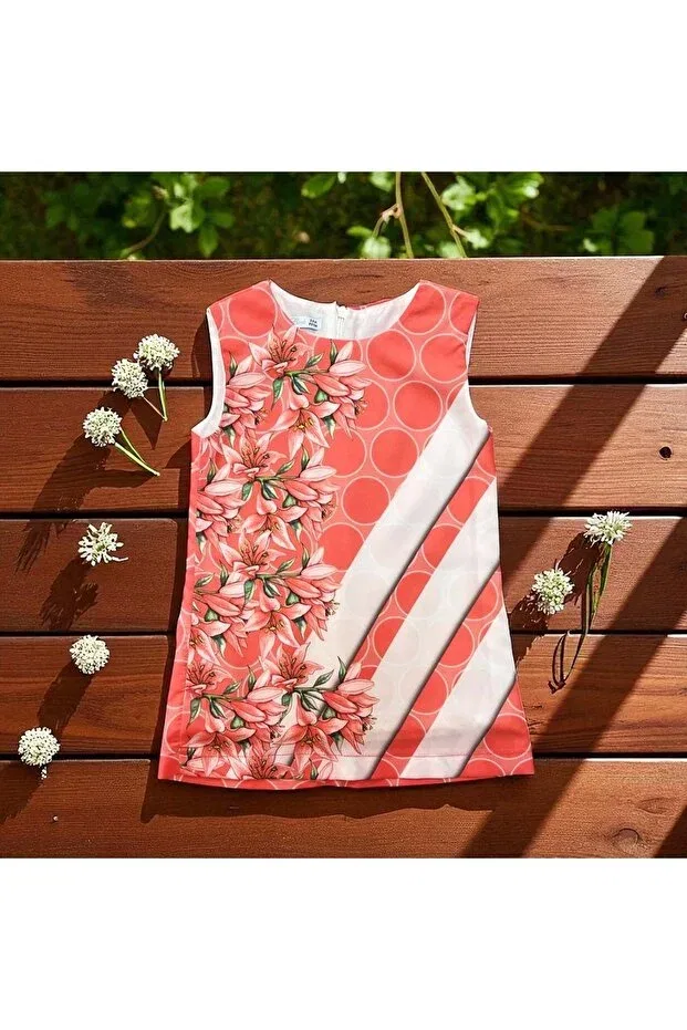 Детское платье для девочек с принтом Coral Nanica Kids, Coral