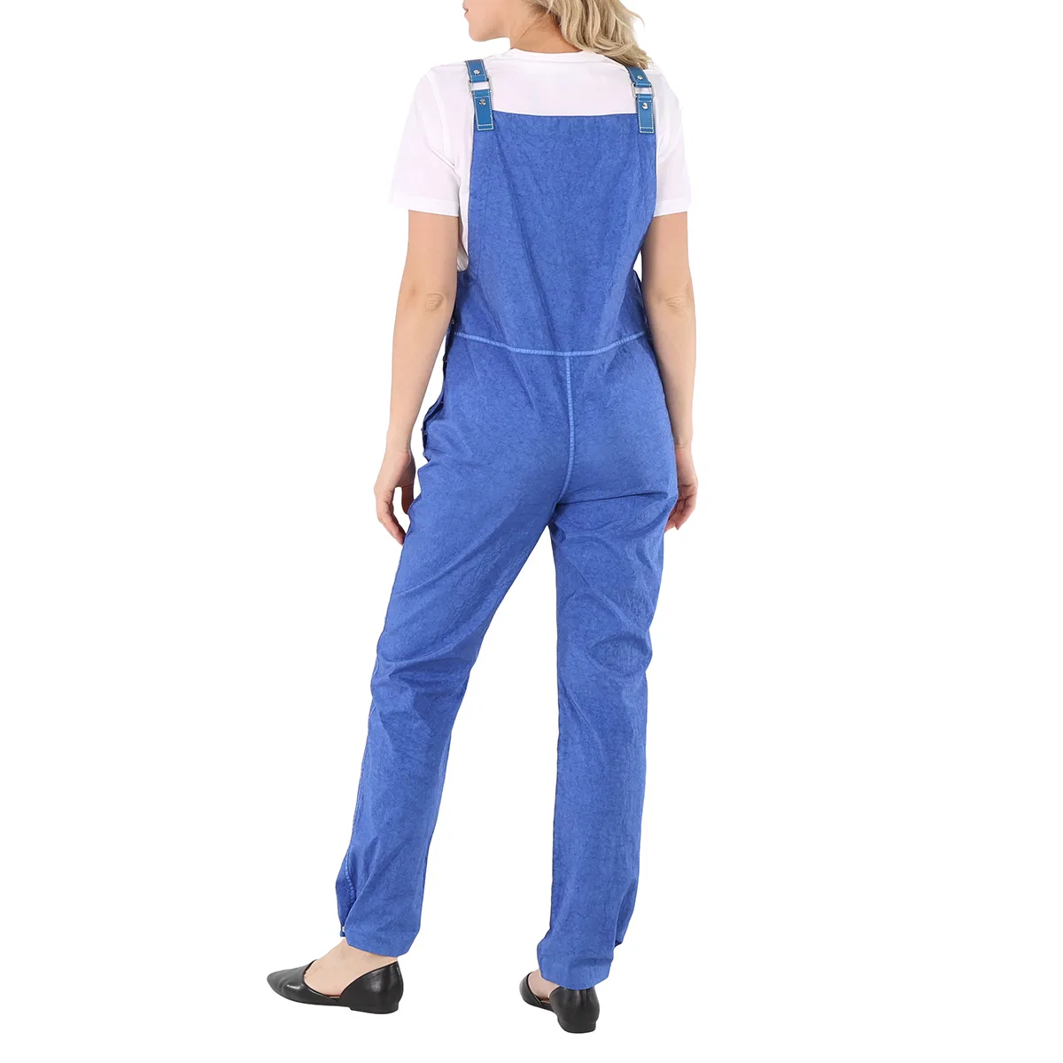 Комплект комбинезон Burberry Warm Royal Blue Leather-Trim Canvas Dungarees Jumpsuit, Warm Royal Blue — фото 4