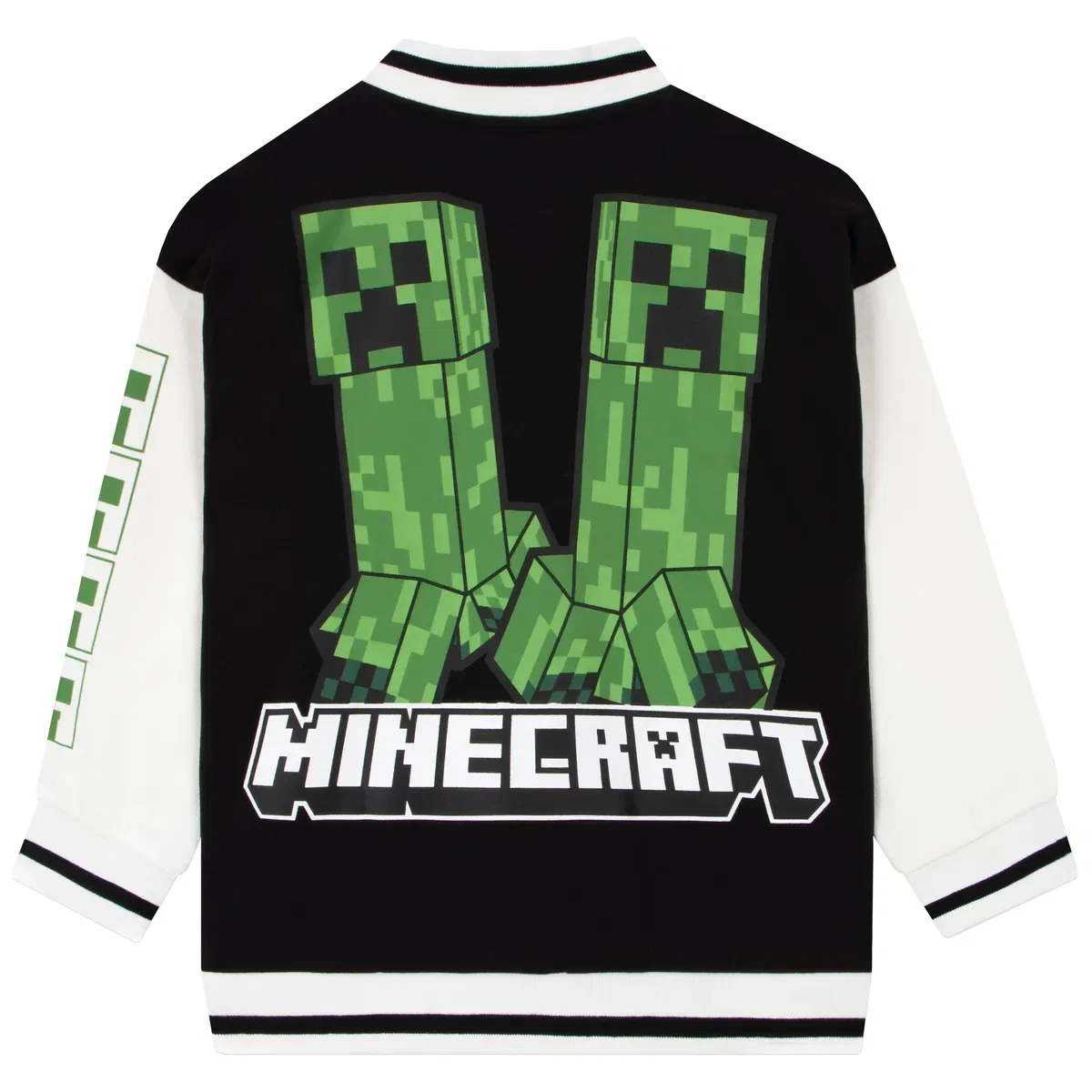 Детская куртка-бомбер с принтом Creeper Minecraft, Black — фото 4