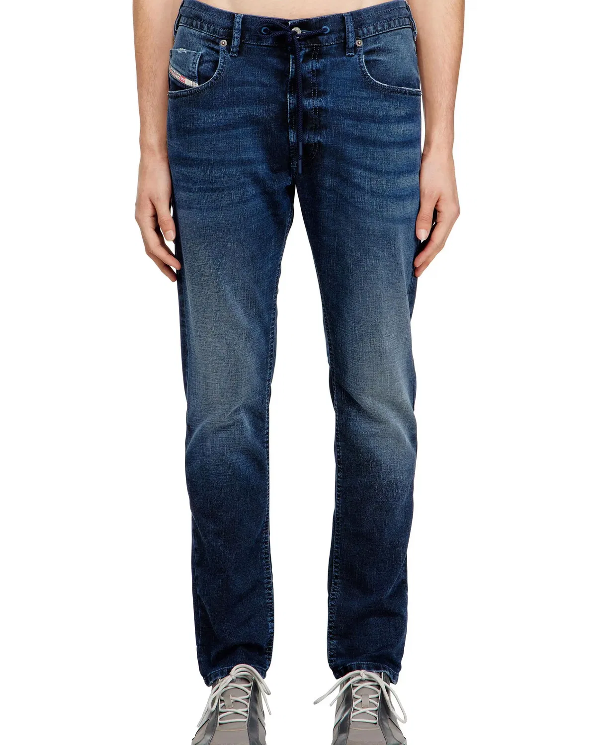 Мужские джинсы regular из джоггинг-денима Vaquero Regular Cintura Media 2032 D-Krooley Joggjeans Diesel, Azul Oscuro