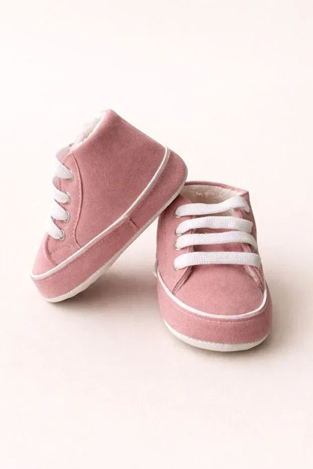 Детские ботиночки для малышей хлопковые Organik Cotton Lined Numix Baby Kids, Pink — фото 3