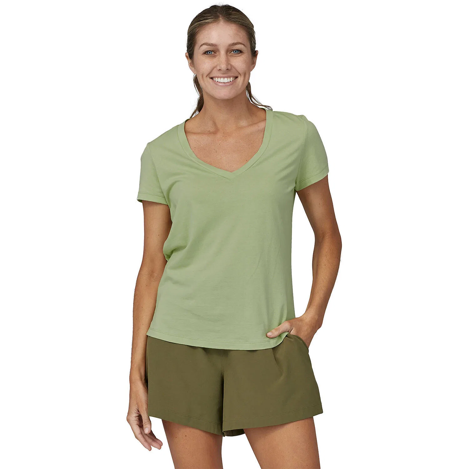 Женская футболка с принтом W SIDE CURRENT TEE Patagonia, Grun