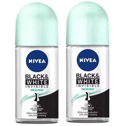 Дезодорант-роллон антиперспирант Nivea Invisible Black & White Fresh, 50 мл