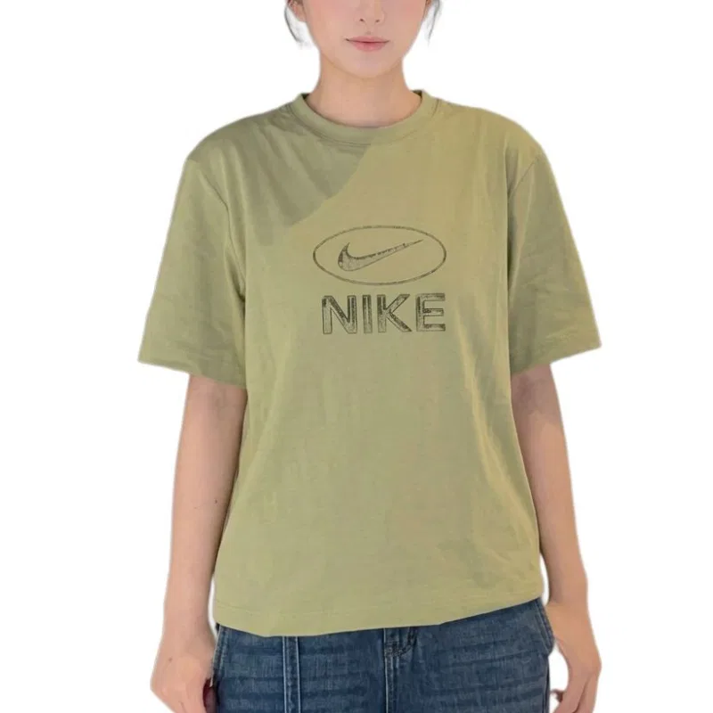 Женская футболка с круглым вырезом Dark Green Nike