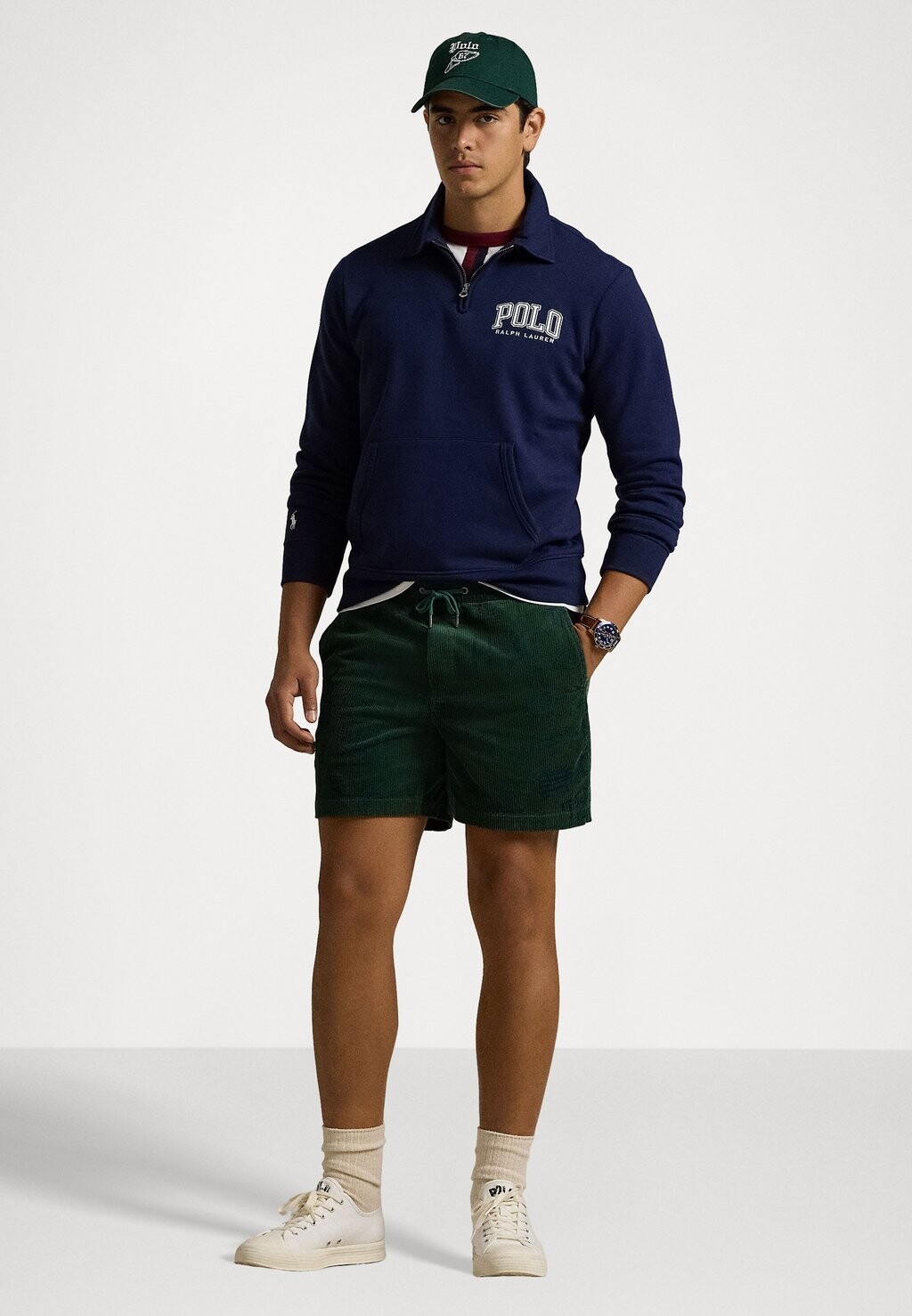 

Толстовка LOGO FLEECE QUARTER-ZIP SWEATSHIRT Ralph Lauren, темно-синий