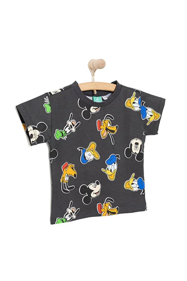 Детская футболка для мальчиков хлопковая Mickey Mouse Disney, Anthracite — фото 3