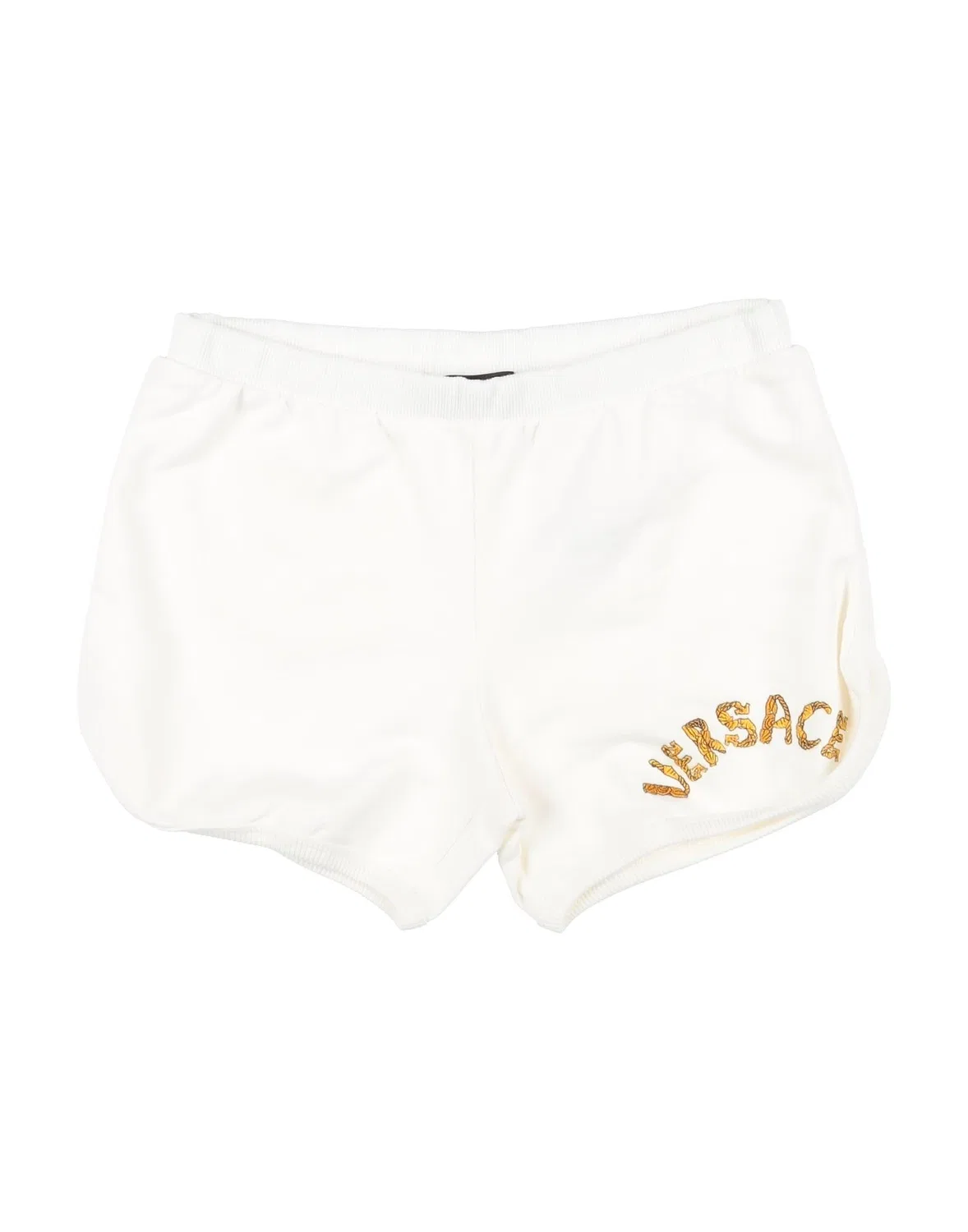 Детские шорты для девочек с принтом Versace Young, кремовый
