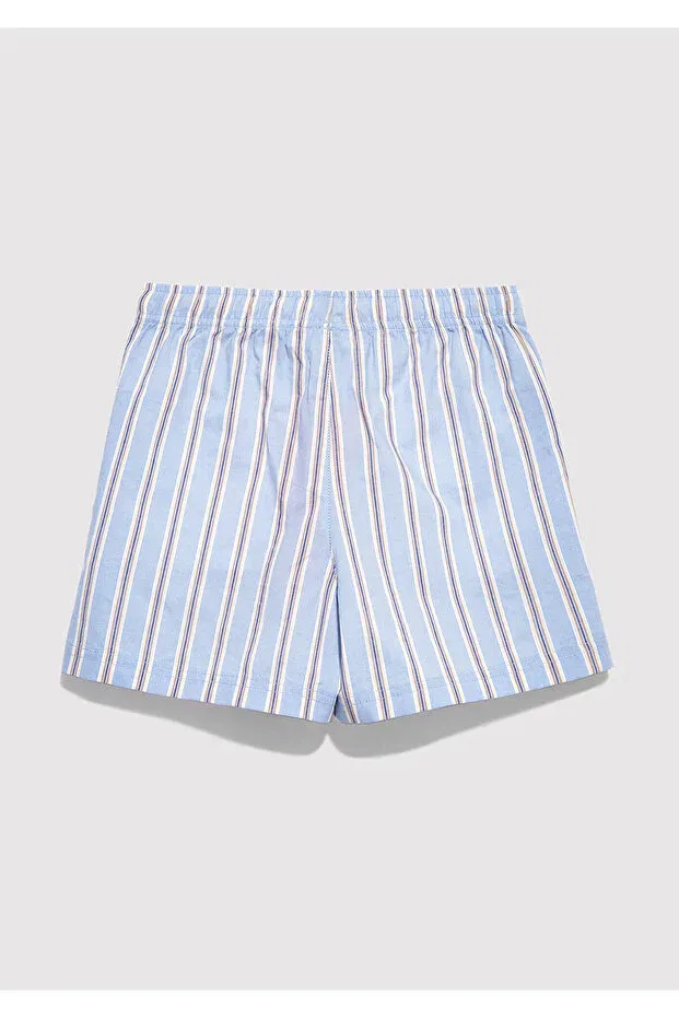 Детские шорты для девочек с принтом Striped shorts Mavi, Blue — фото 4