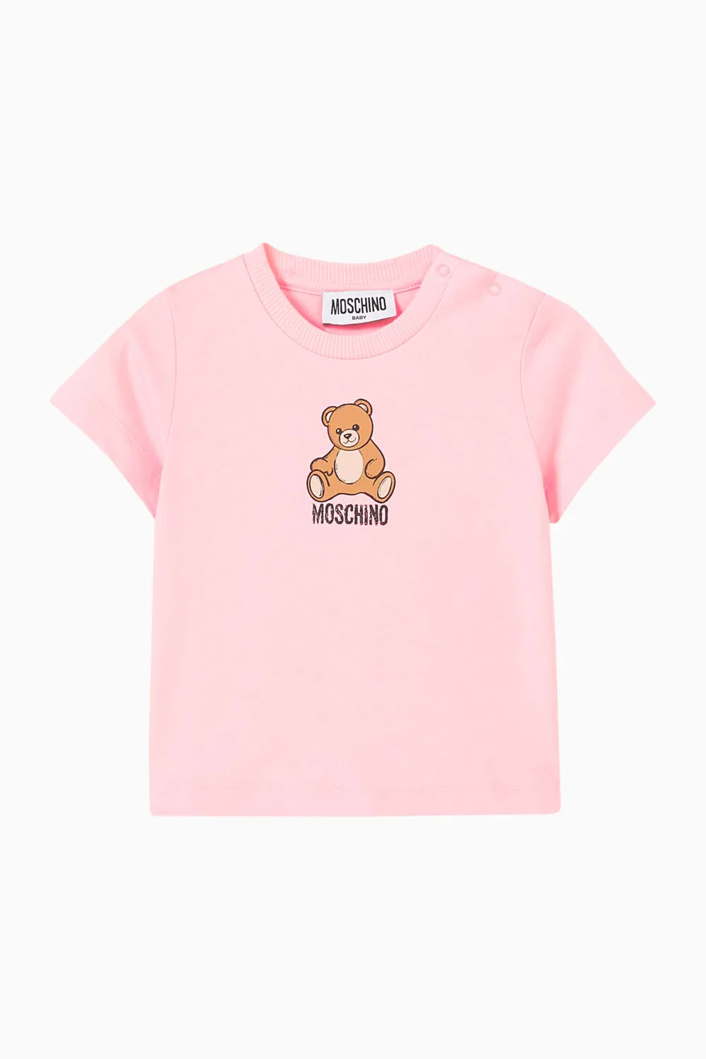 Футболка с принтом медвежонка Moschino, розовый