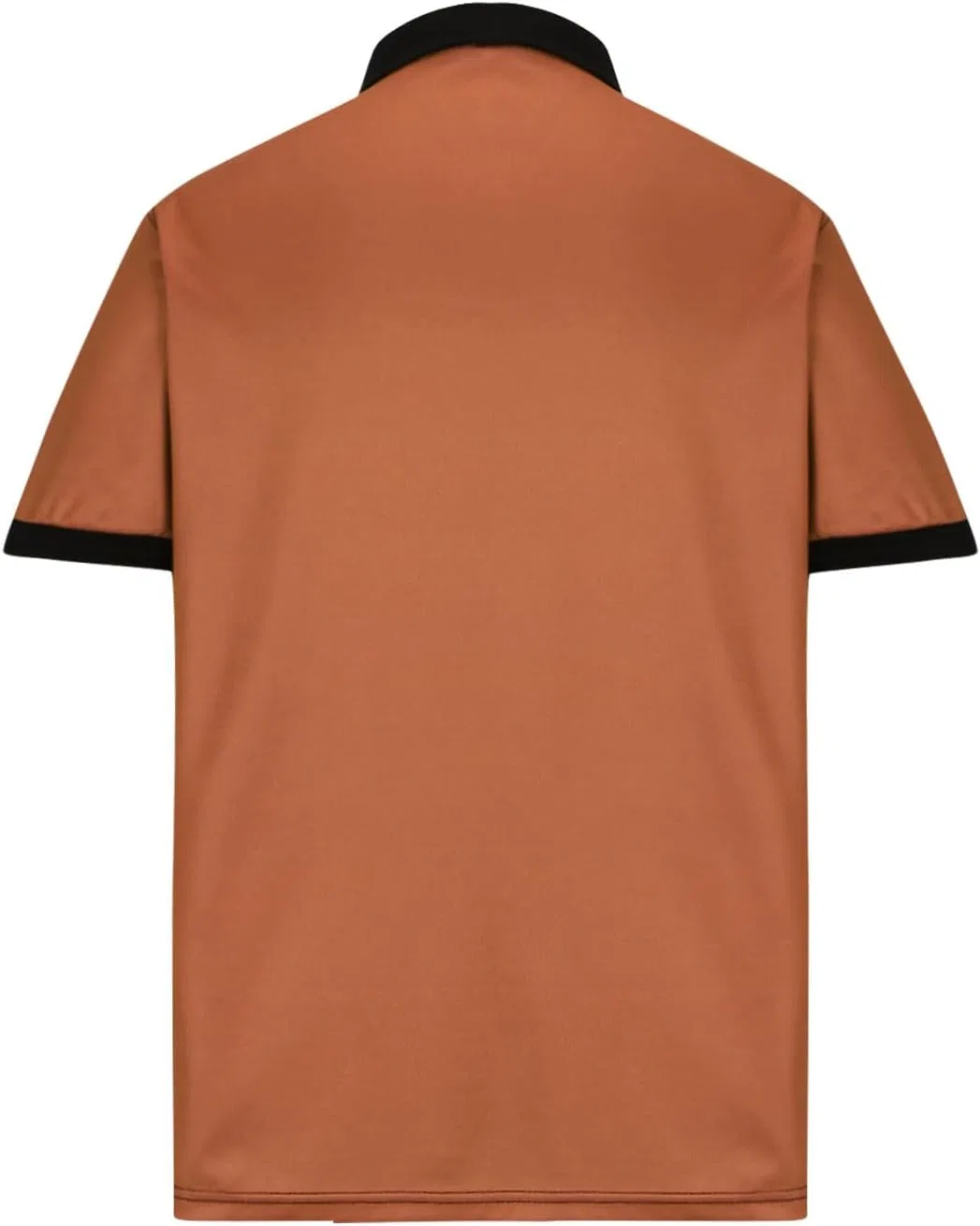 Мужская спортивная футболка поло с цветными блоками, C1-orange — фото 4