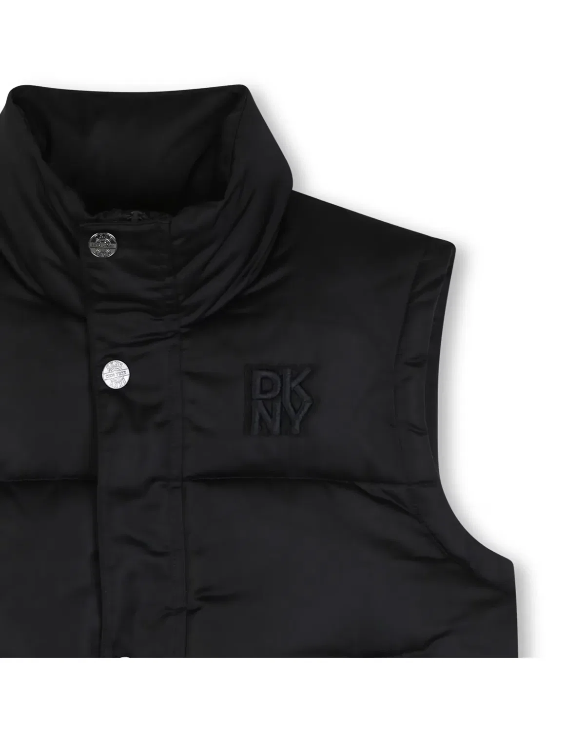 Детская парка для девочек с принтом DKNY, Negro — фото 2