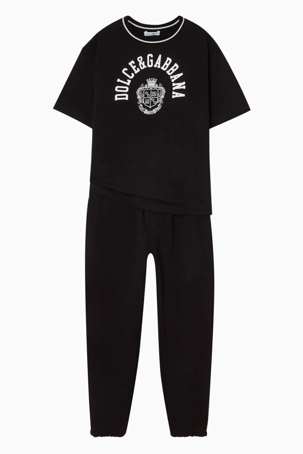 Штаны спортивные хлопковые с логотипом Dolce & Gabbana — фото 2