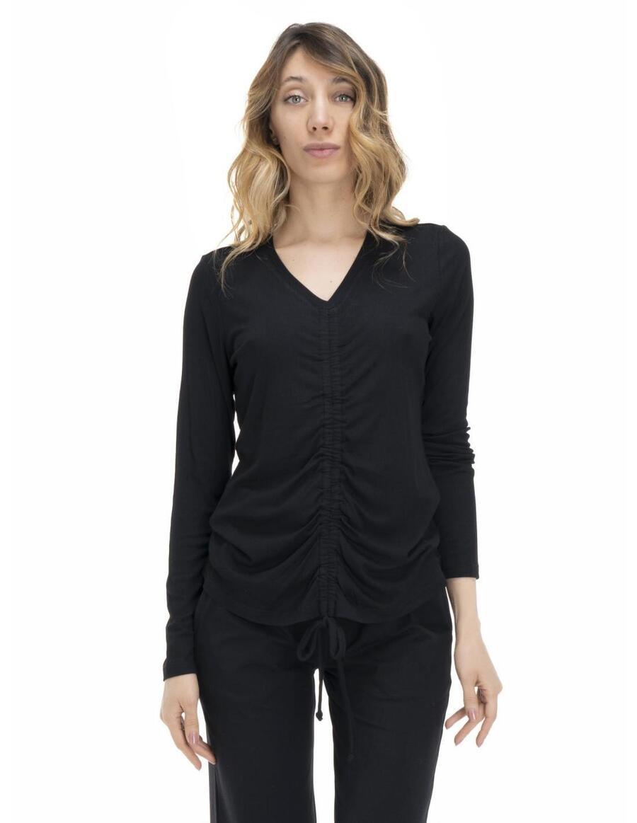 

LEONE 1947 APPAREL Женская футболка со шнуровкой в земляных тонах