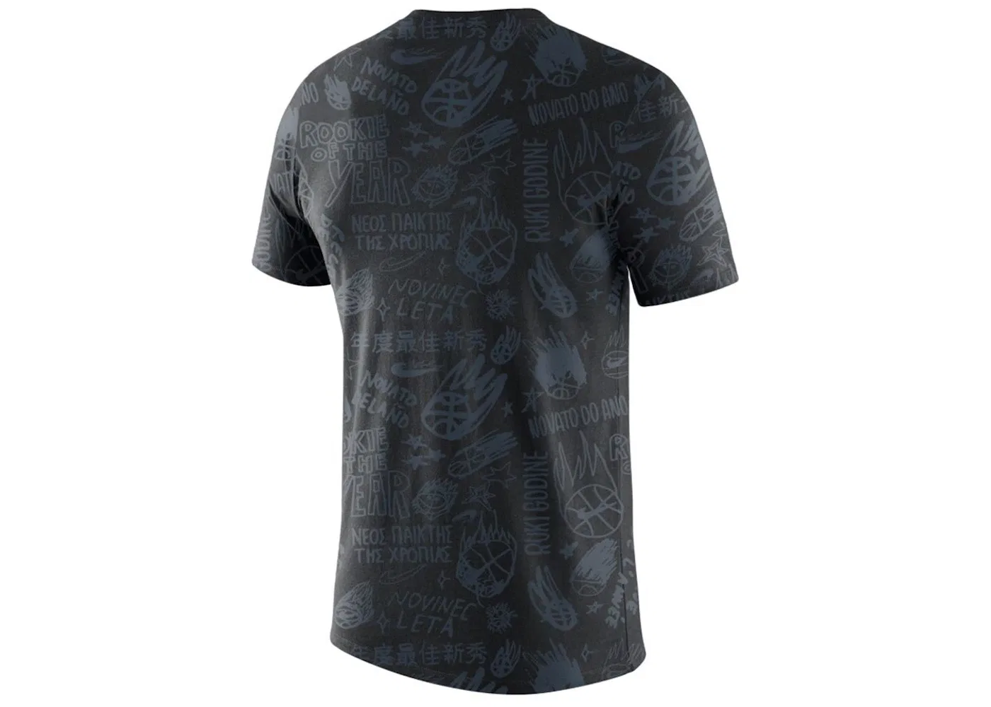 Мужская футболка с принтом Nike NBA Courtside Rookie Of The Year T-shirt Black — фото 2