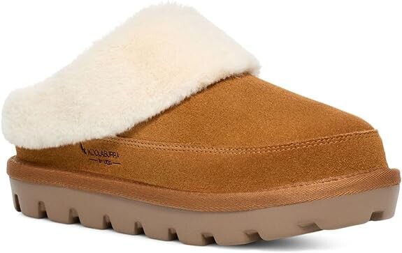 Женские тапочки UGG Tizzey Koolaburra с мехом, каштановый — фото 3