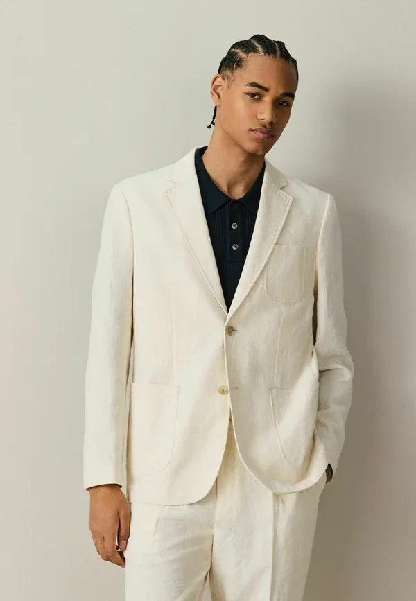 Пиджак хлопковый Blazer jacket Next ecru, экрю