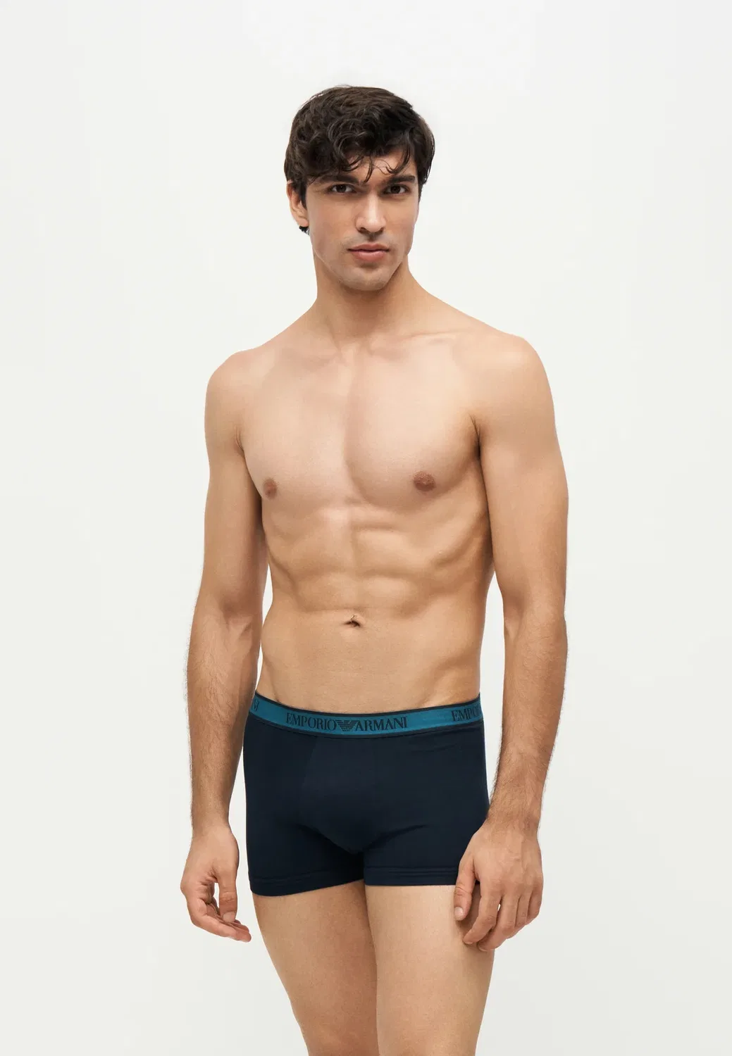 3 шт. - трусы Emporio Armani, Blu/Octane Blu — фото 4