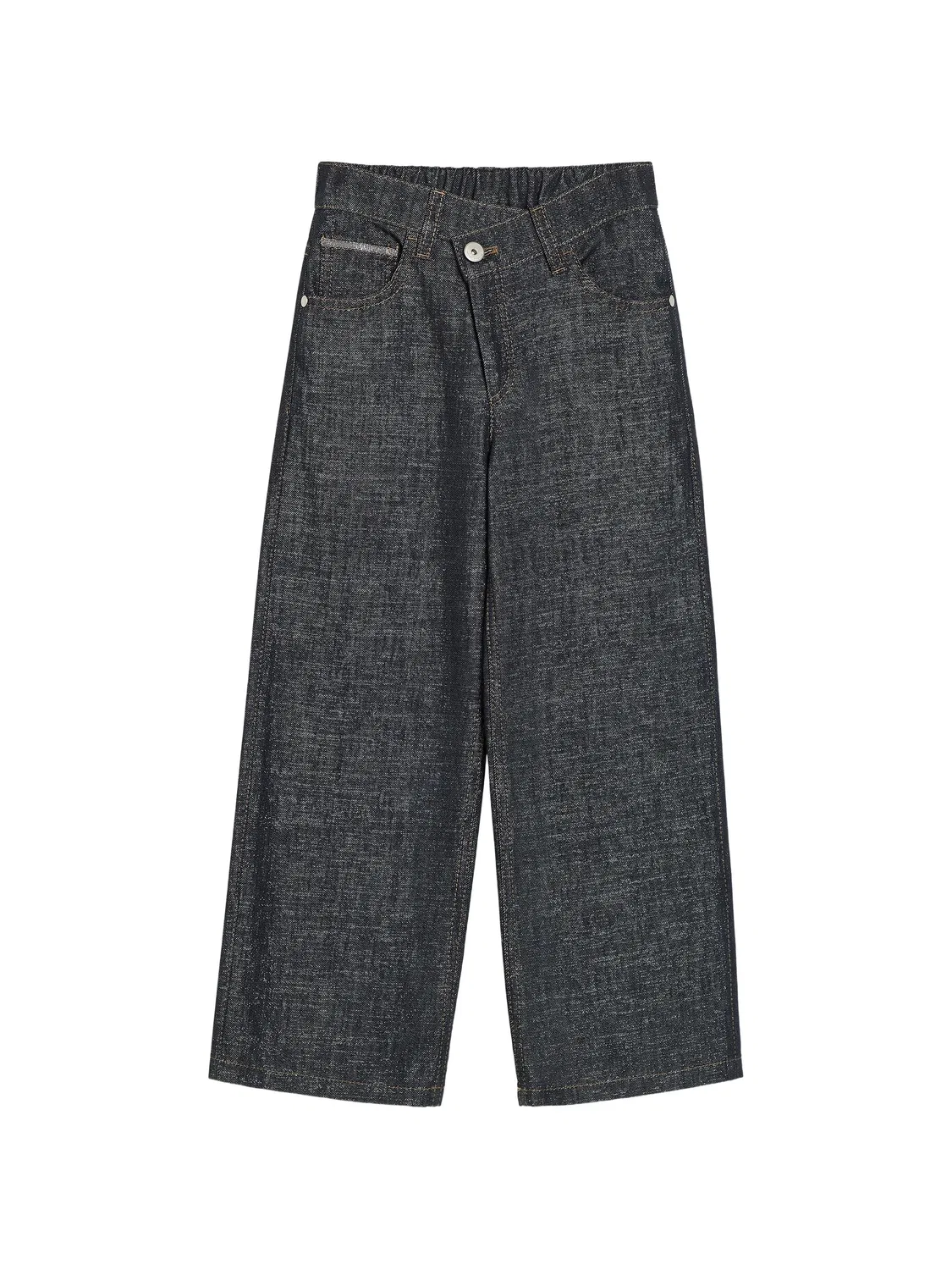 Джинсы с эффектом запаха Brunello Cucinelli Kids, синий