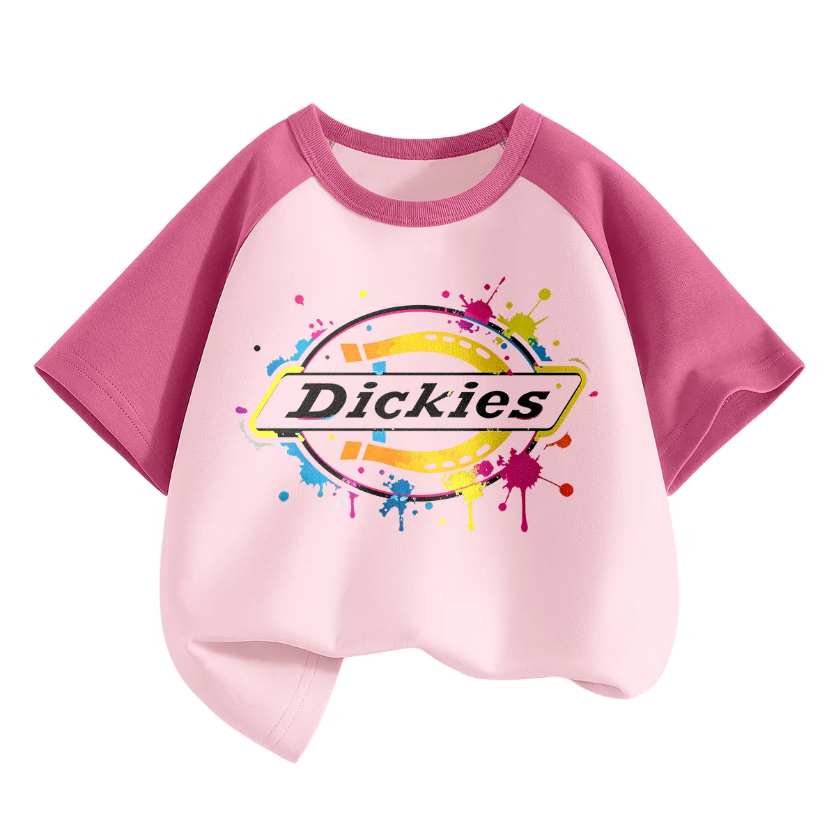 Детская футболка с принтом Splatter Ink Green White Dickies, Splatter Ink Green White — фото 3