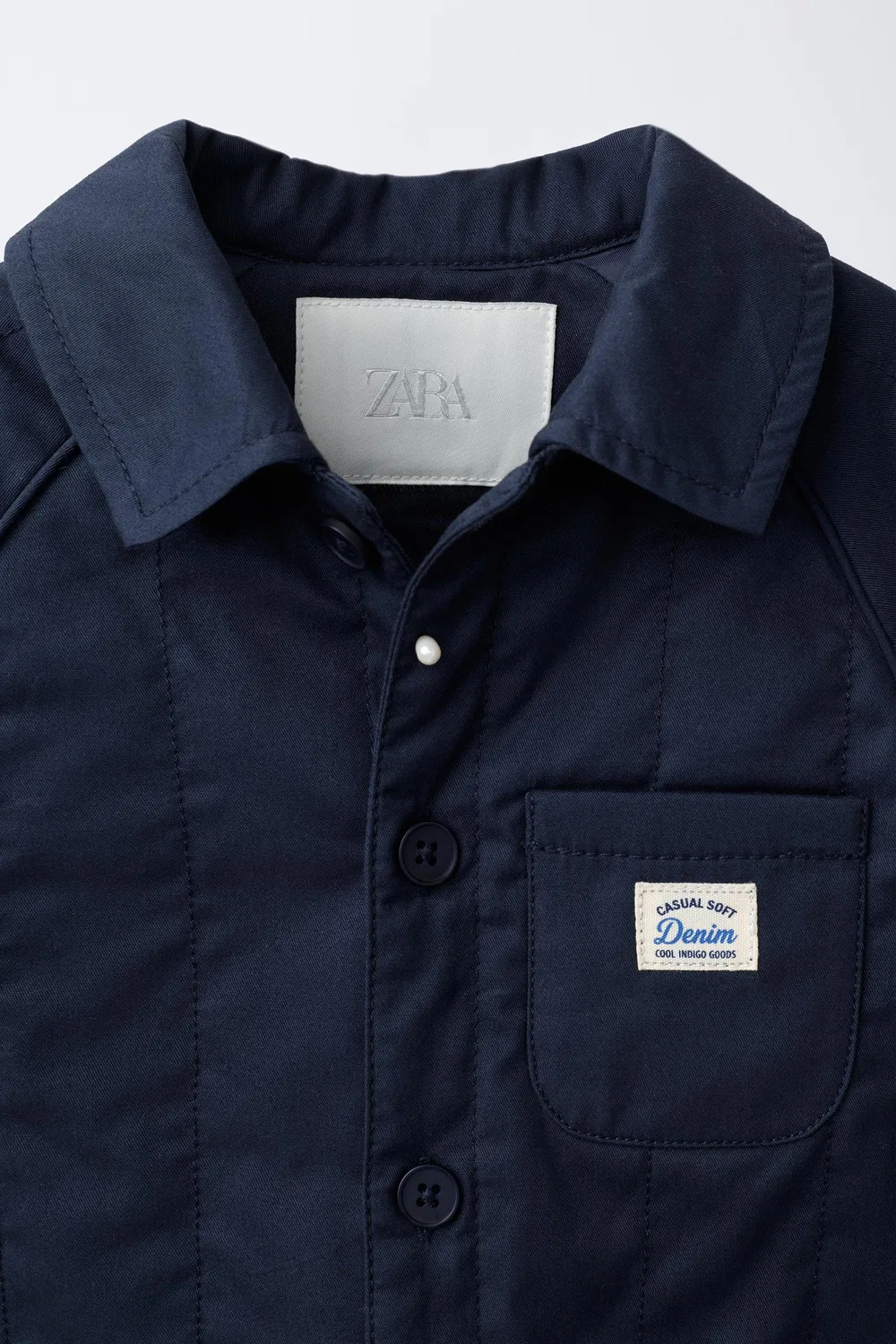 Куртка-пуховик с маркировкой ZARA, Blue/Indigo — фото 3