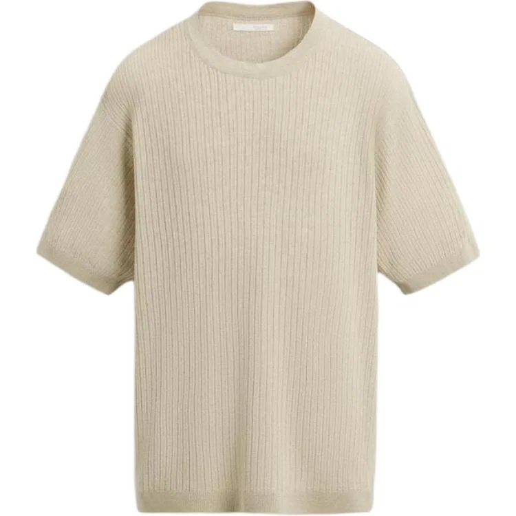 Мужской джемпер с круглым вырезом Light Beige ZARA