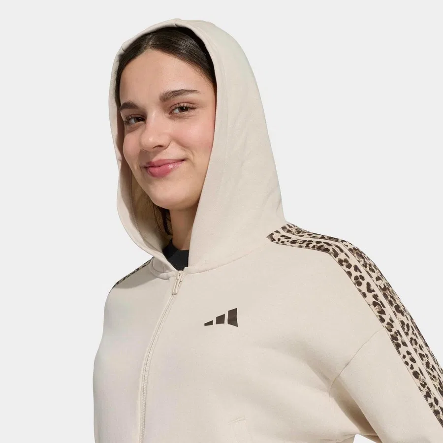 Детский свитшот с капюшоном Seasonals Animal adidas, Кремовый — фото 4