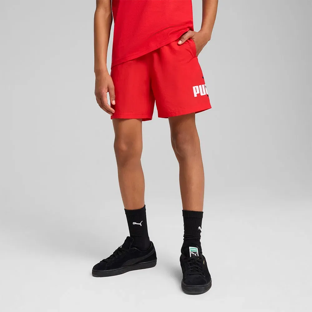 Шорты Puma Ess Logo Lab Summer, красный — фото 3
