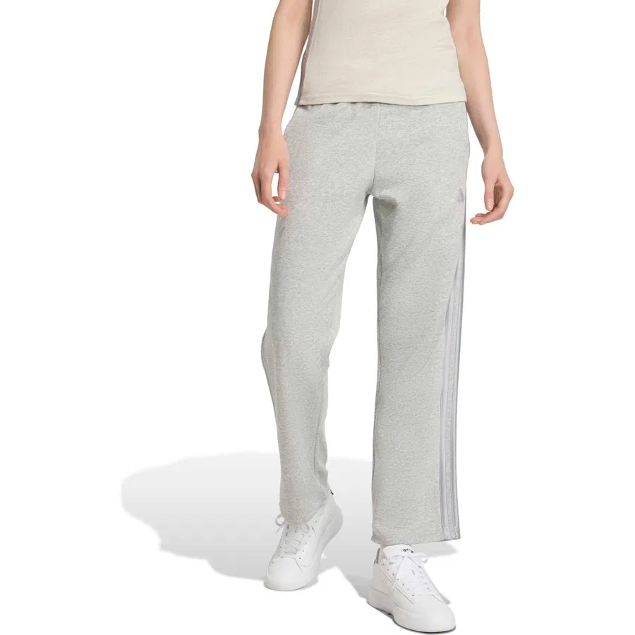 Женские спортивные брюки Holiday 3-Stripes Fleece Open-Hem Pants adidas, Серый