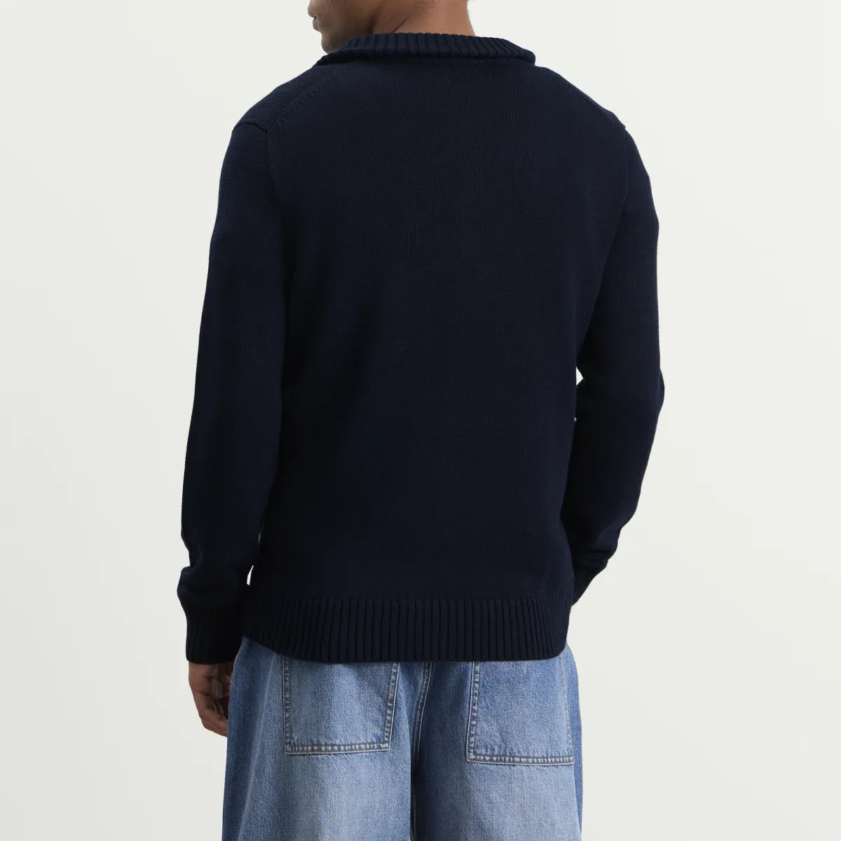 Джемпер с воротником-хомутом и четвертной молнией Polo Ralph Lauren, Hunter Navy W/ C8135 Pp — фото 3
