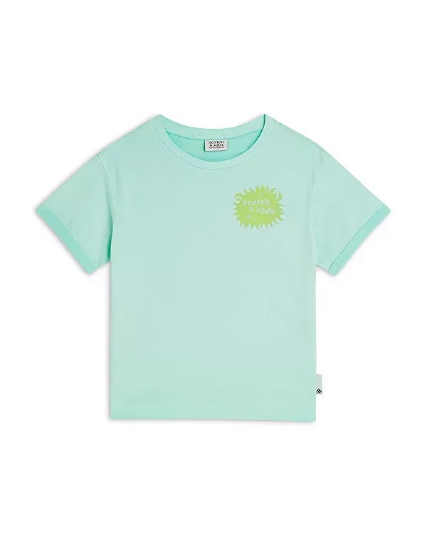 Детская футболка для мальчиков с принтом Front Artwork Relaxed Fit Tee Scotch & Soda, Opal