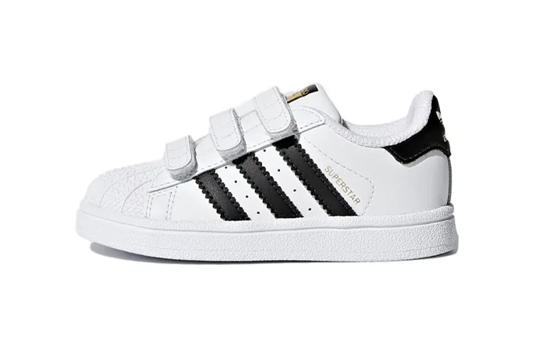 Детские кроссовки для малышей с золотыми деталями SUPERSTAR CF Adidas Originals, White Black