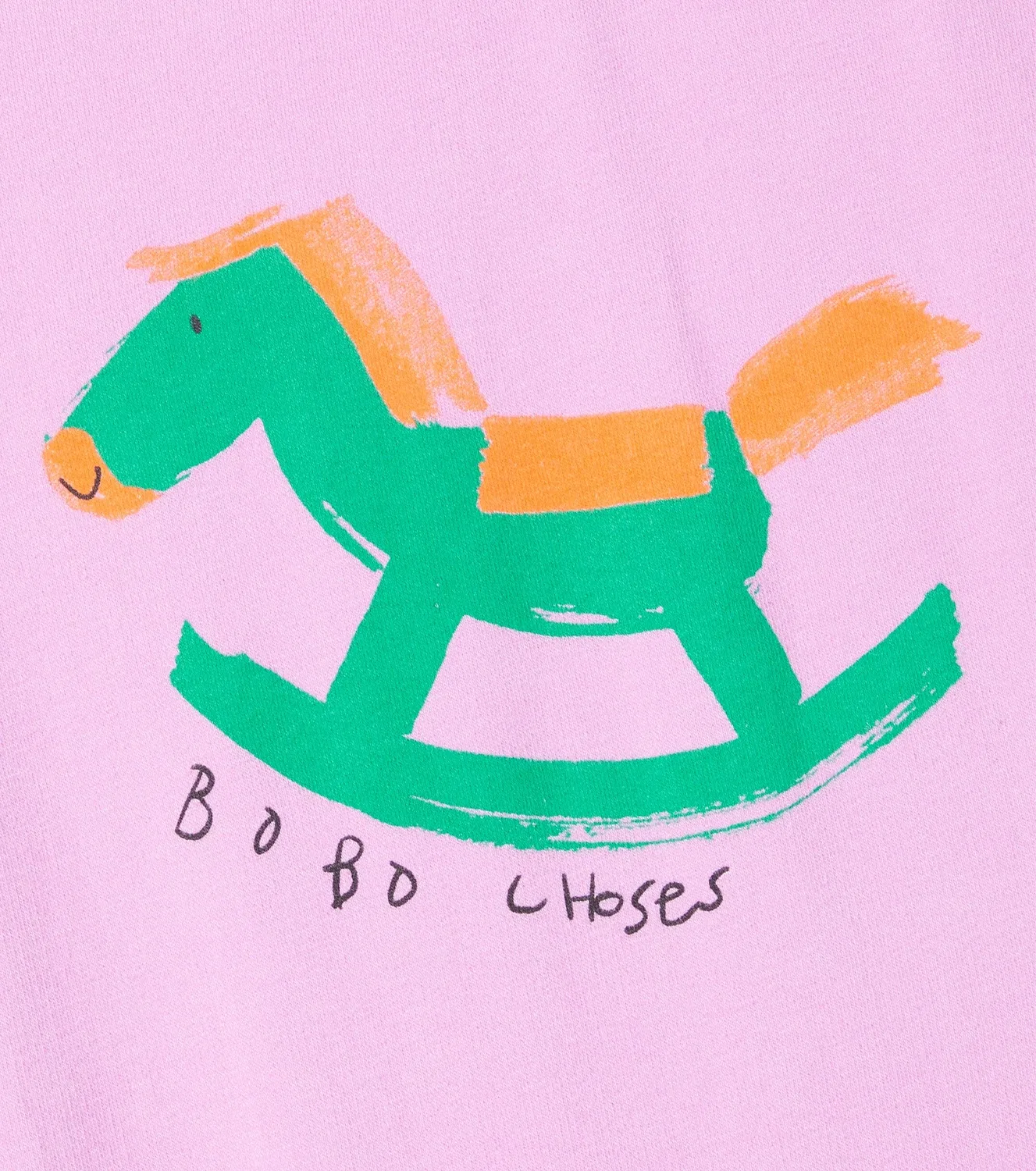 Боди с длинным рукавом Лошадка-качалка Bobo Choses, розовый — фото 3