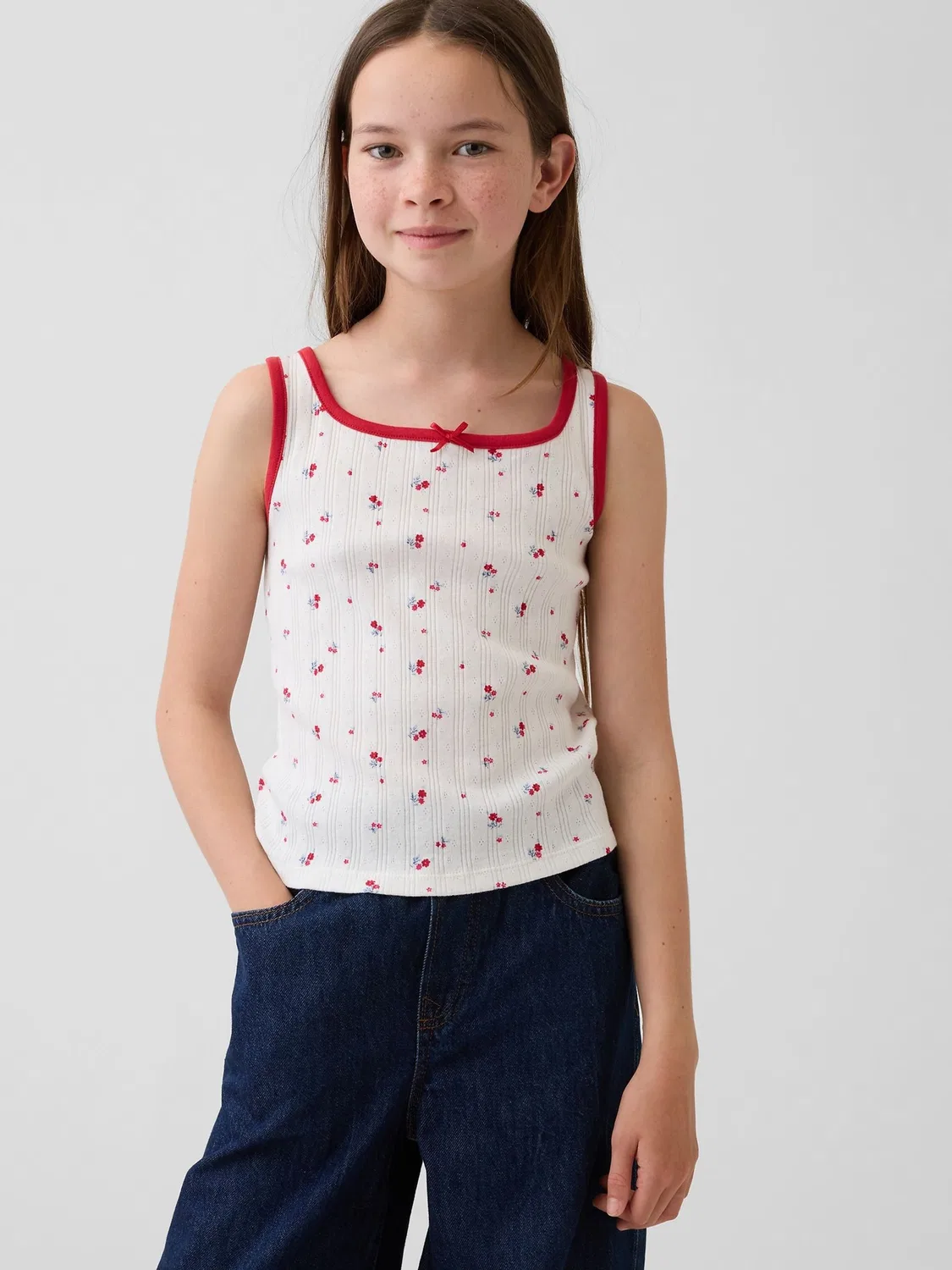 Топ Gap Red Pointelle, красный