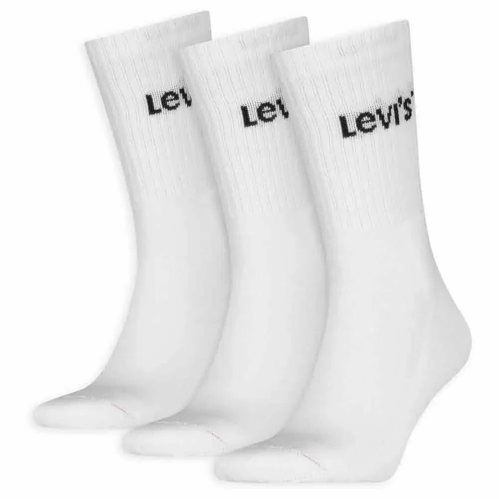 Женские хлопковые носки с усиленной пяткой и мыском Levi's, White