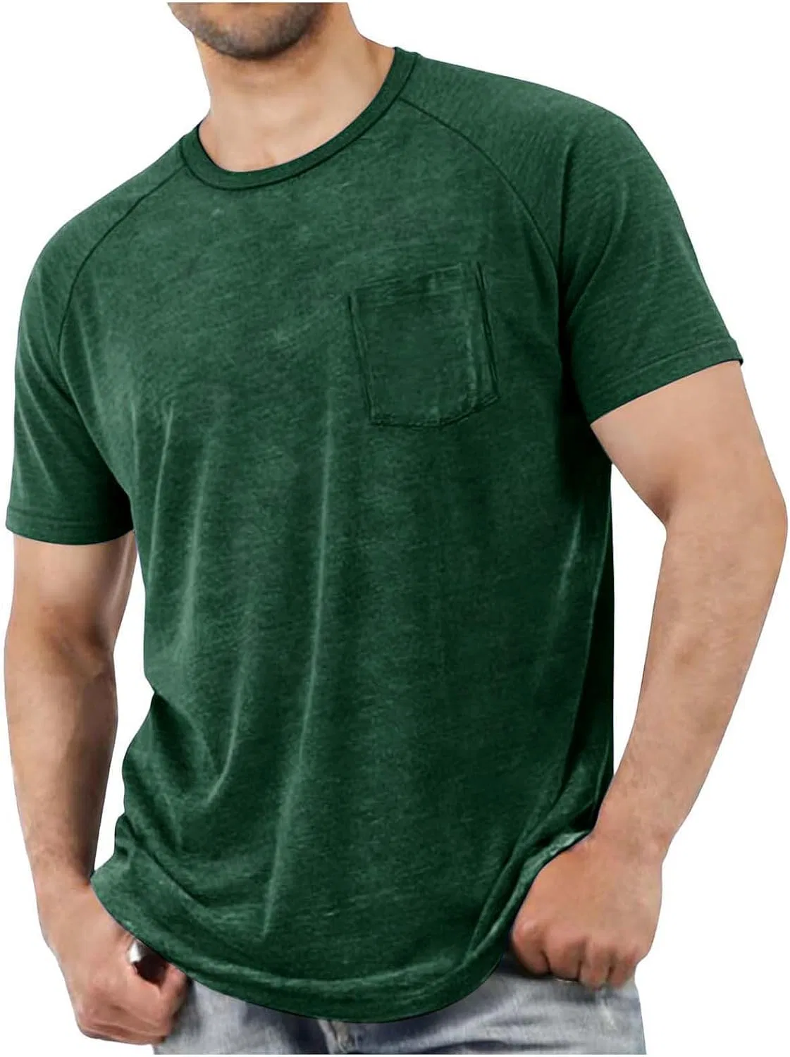 Мужская футболка с нагрудным карманом Athletic, Army Green