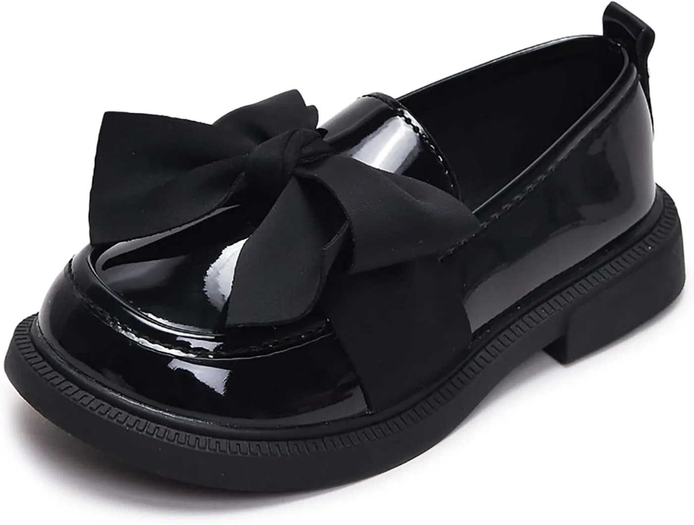 Детские туфли для девочек с бантом YOUNIFIZ, Light Black