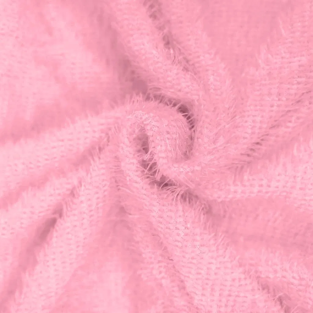 Женское платье-свитер оверсайз с круглым вырезом, Pink — фото 4