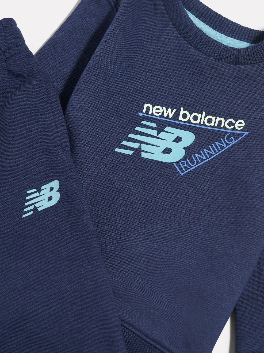 Комплект из худи и джоггеров New Balance, синий — фото 3